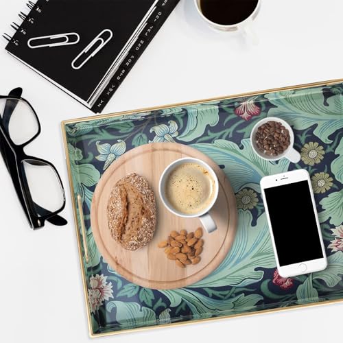 Plastic Serving Tray with Handles for Coffee Table