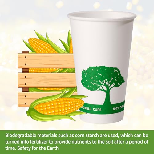 240 Pack Compostable Paper Cups (240 Count)
