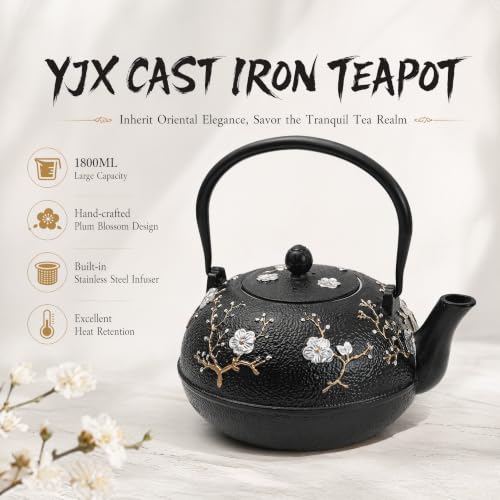 60.9oz Large Cast Iron Teapot
