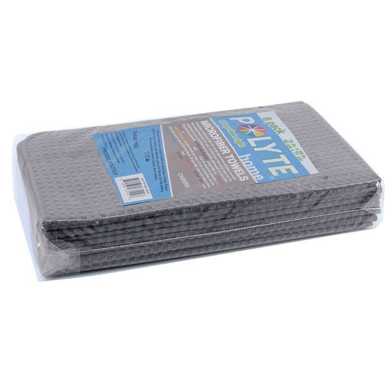 380 GSM Microfiber Waffle Kitchen Dish Tea Towel (8 Count)