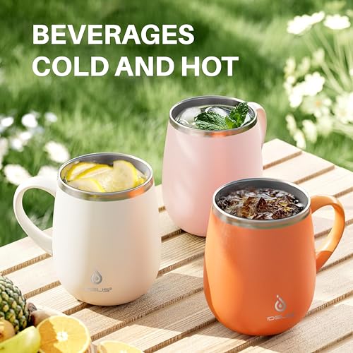 16 oz Insulated Coffee Mug with Lid and Handle