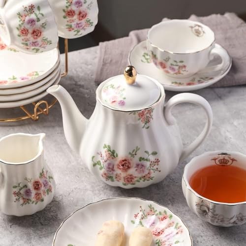 Sweejar Porcelain Tea Sets British Royal Series (22 Count)