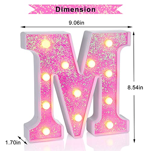 Pink Light up Letters