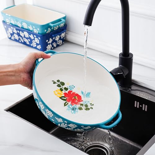 Pie Pan Ceramic Pie Dish 9.8 Inches Pie Plate Porcelain Deep Dish Pie Pan Non