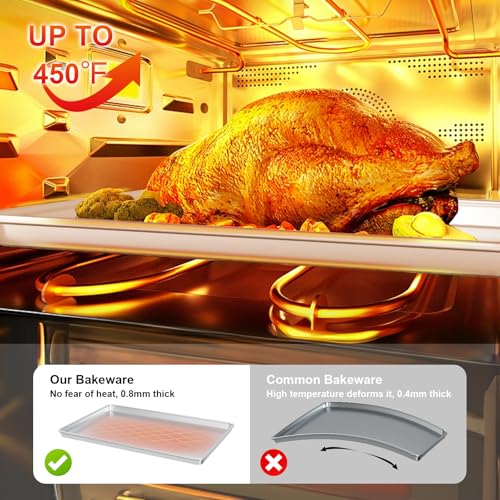 24 Inch Baking Sheet Pans with Rack Set (2 Count)
