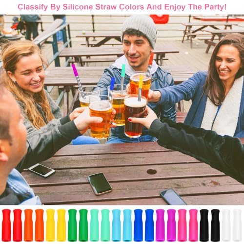 Silicone Straws Tips (22 Count)