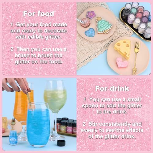 Bright Pink Edible Glitter