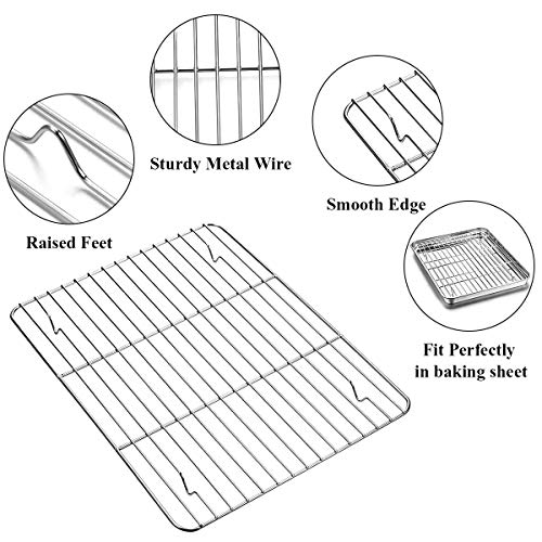 Baking Sheet with Rack Set [2 Sheets + 2 Racks]