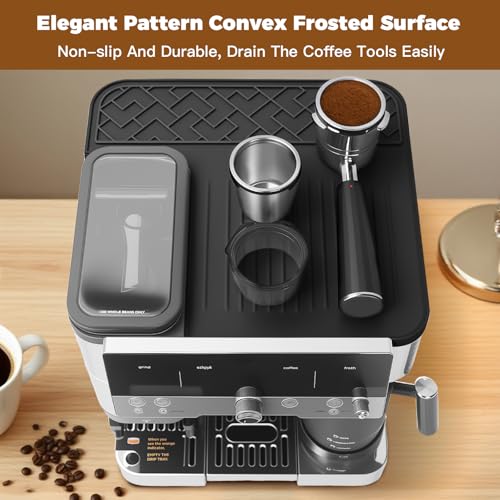 Silicone Top Mat for Ninja Luxe Cafe Espresso Machine ES601 Black