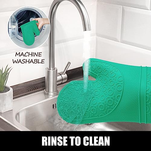 Silicone Oven Mitts and Pot Holders Sets