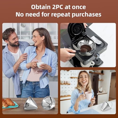 2Pk #4 Cone Reusable Coffee Filters (2 Count)