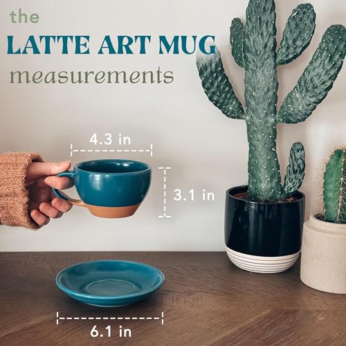 Mora Ceramic Latte Art Mug With Saucer