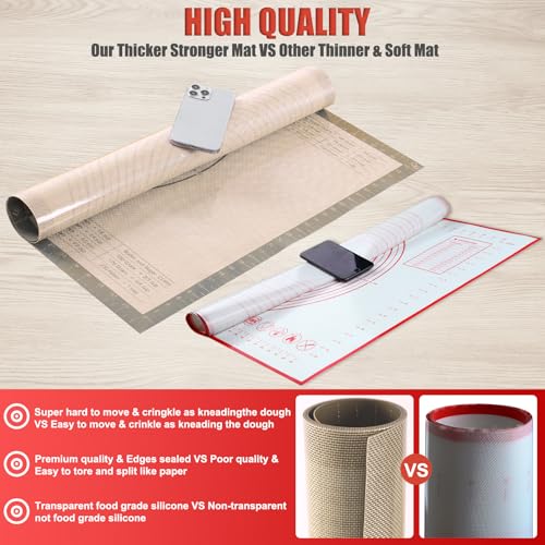 Silicone Pastry Mat 36x24 Inch Baking Mat Nonstick Dough Mat