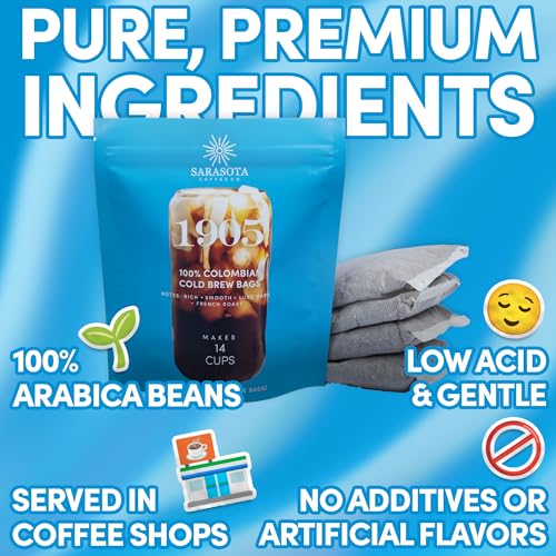 Sarasota Coffee 1905 Cold Brew Coffee Bags (8 Ounce)