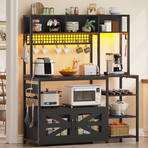 47.2 Inch Bakers Rack with Power Outlet