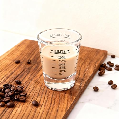 Shot Glasses Measuring cup Espresso Shot Glass Liquid Heavy Wine Glass 2 Pack 26 (2 Count)