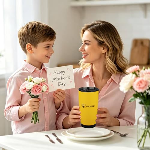 20oz Tumbler with Lid Double Wall Vacuum Insulated Travel Coffee Mug Stainless Steel Thermal Cup Powder Coated Sturdy Coffee Tumbler Gift for Hot and Cold Beverage