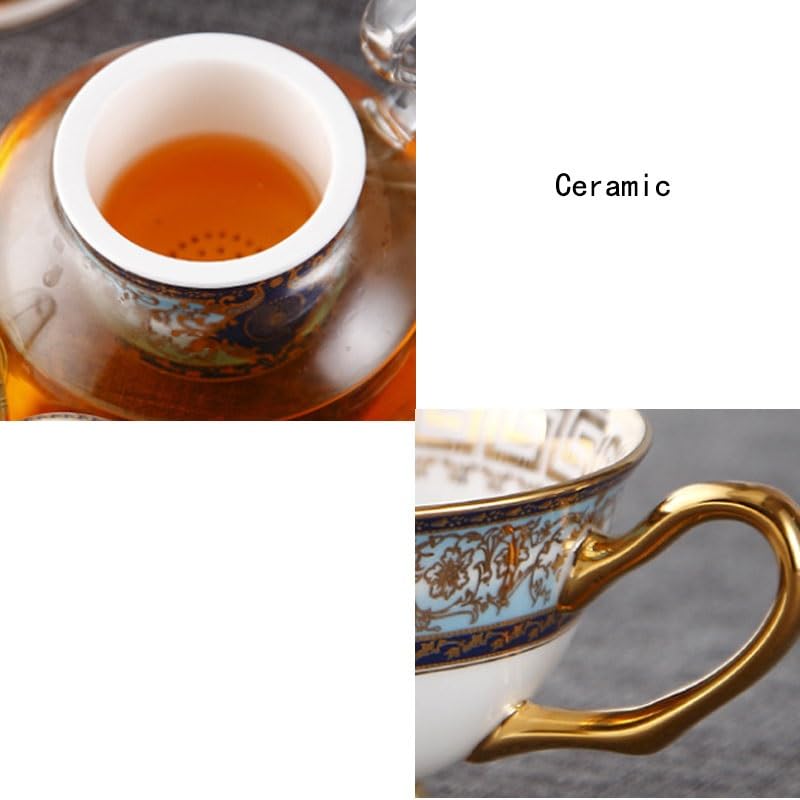 English Ceramic Cups Afternoon Tea Sets Home Flower Fruit Teapot Wedding Gift Set