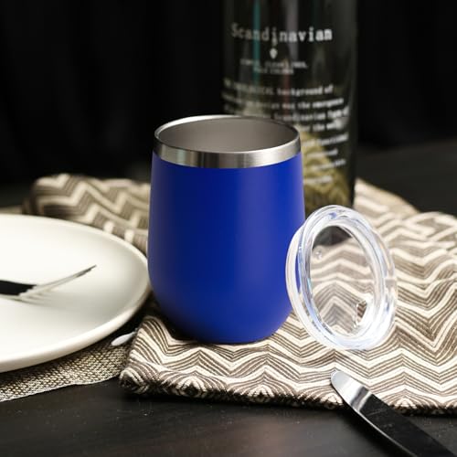 Stainless Steel Wine Tumbler Bulk with Lid (4 Count)