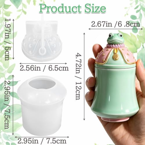 Frog Trinket Jar Silicone Mold