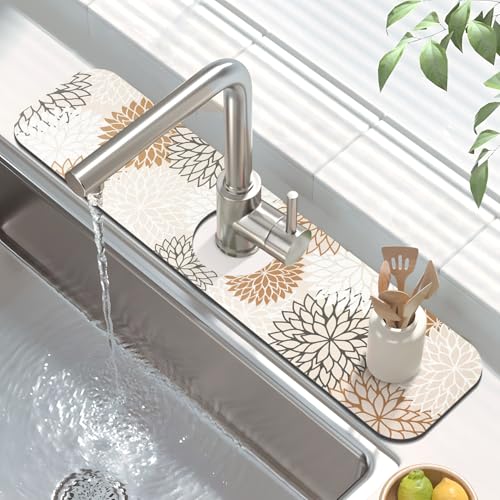 2PCS 16" x 24" Dish Drying Mat & 24" x 5.5" Sink Splash Guard