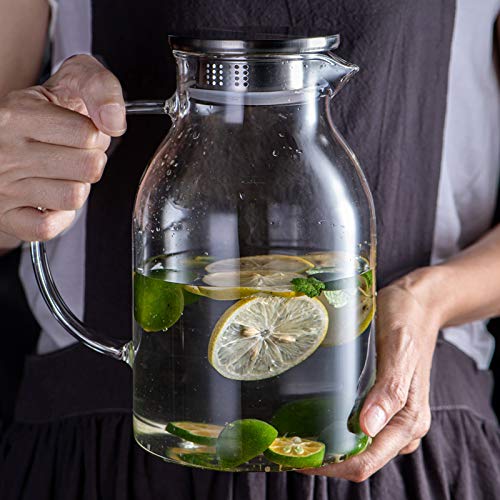 88OZ Glass Pitcher with Lid and Spout
