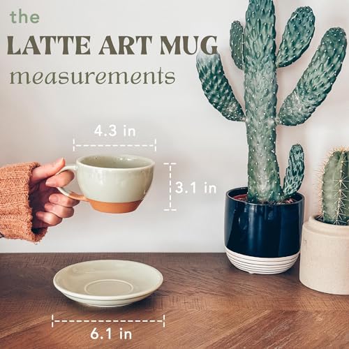 Mora Ceramic Latte Art Mug With Saucer