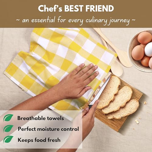 Yellow Buffalo Dish Towel 16"x26" (4 Count)