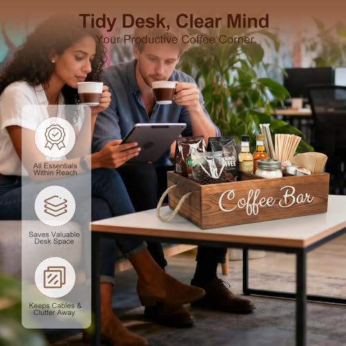 Coffee Station Organizer with Small Removable Dividers