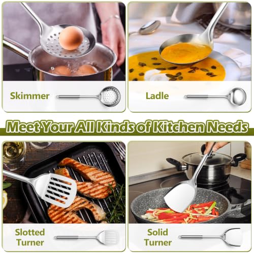 Stainless Steel Kitchen Cooking Utensils Set (10 Count)