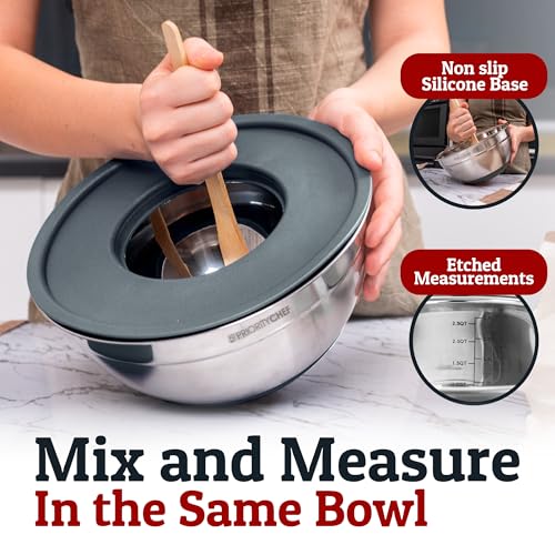 6Pc Stainless Steel Mixing Bowls with Lids Set