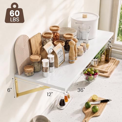 Wall Mounted Floating Shelves Set of 2 (2 Count)
