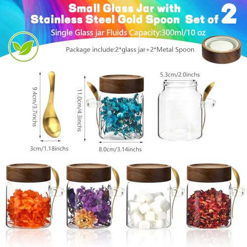 10 oz Glass Jars Set of 2