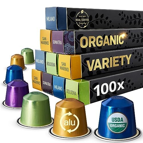 Organic Espresso Variety Pack for Nespresso Original Line Machines (100 Count)