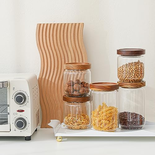 25 OZ Glass Jars 6 Pack with 112 Labels (6 Count)