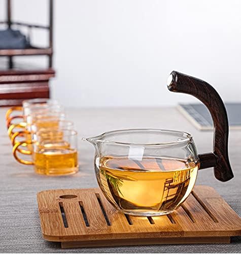 Glass Teapot Set Semi Automatic Drip Rotating with Infuser Lazy Kungfu Tea pot Set