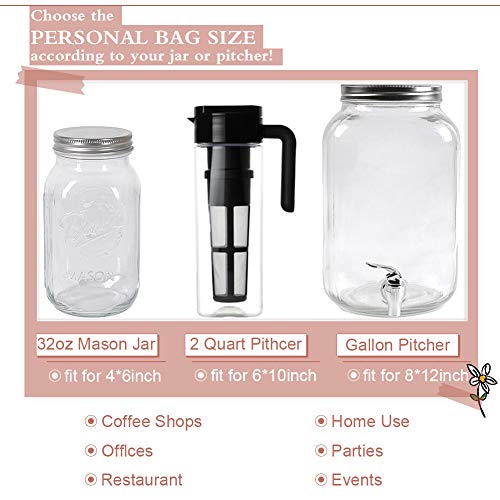 4x6 Inch Cold Brew Coffee Filter Bags (50 Count)