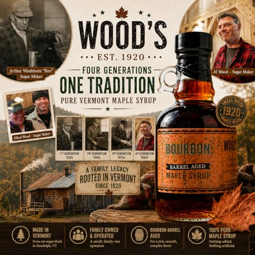 Vermont Bourbon Barrel Aged Maple Syrup (8.45 Fl Oz)
