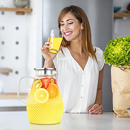 Glass Pitcher with Lid and Spout
