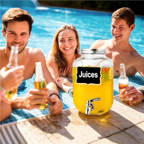 1 Gallon Glass Drinks Dispenser for Parties
