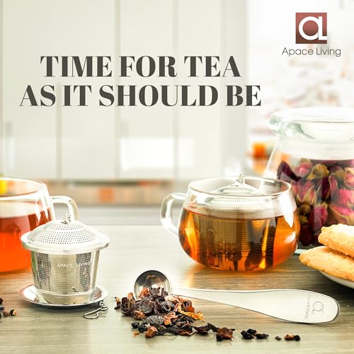 Tea Infuser Set of 2 with Tea Scoop & Drip Trays