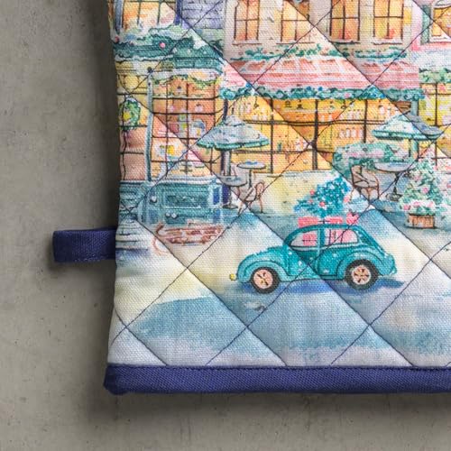 100% Cotton Oven Mitt & Pot Holder Set (2 Count)