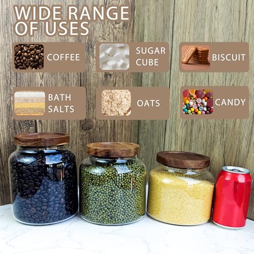 1PC Glass Storage Jars with Airtight Lids