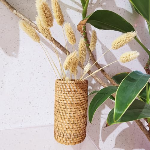 Handmade High Wall Rattan Pen Cup