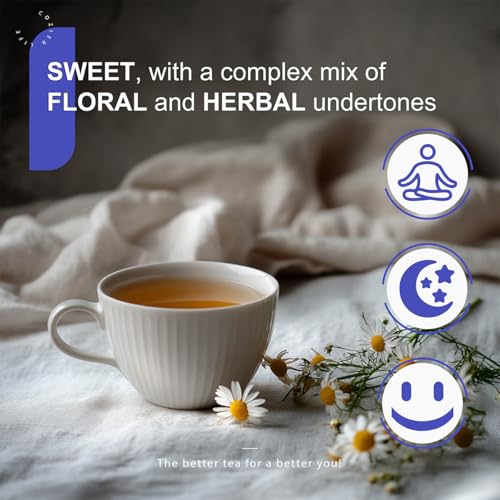 Chamomile & Passionflower Nighty Herbal Tea Bags 50ct for Bedtime (50 Count)