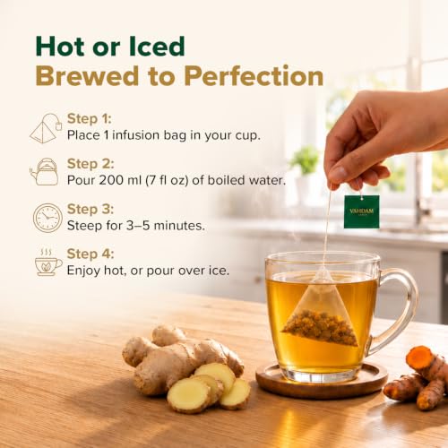 Turmeric Ginger Herbal Tea Bags (30 Count)