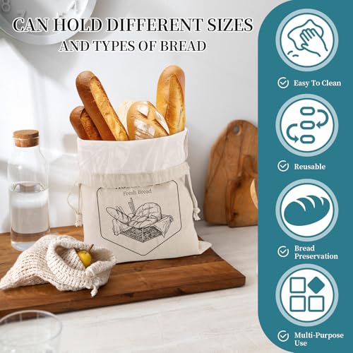 2 Pack of Bread Bags for Homemade Bread (2 Count)