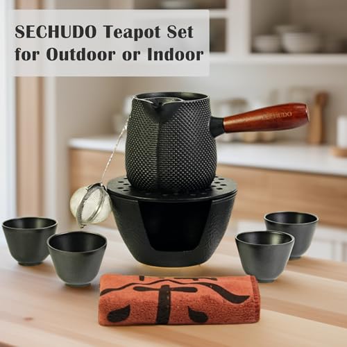 600ml Cast Iron Teapot Set