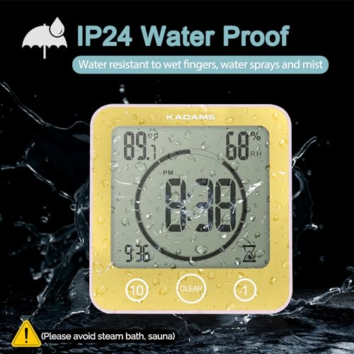 Shower Clock Waterproof Bathroom Timer