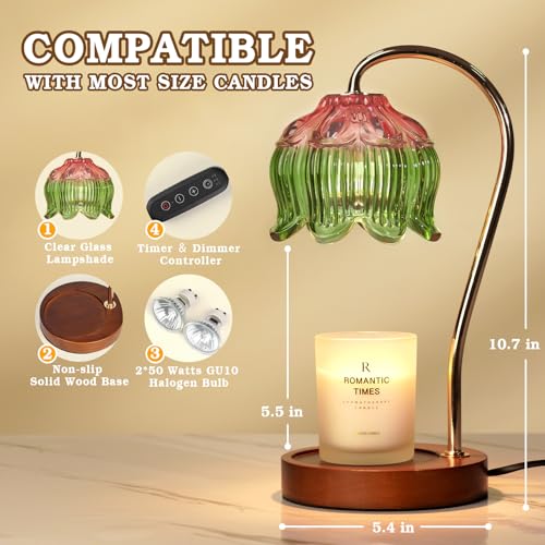 Glass Candle Warmer Lamp with Timer